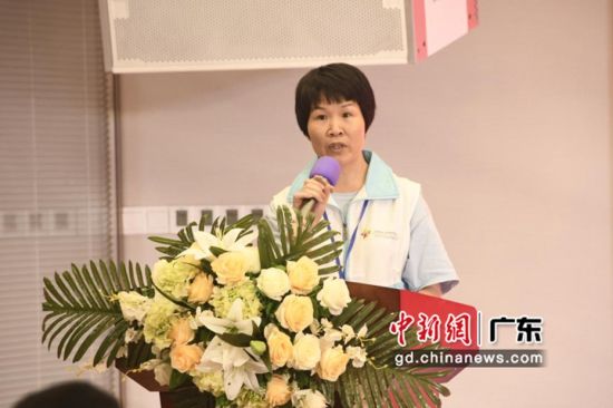 中华儿慈会彩云助苗友益爱心专项基金主任黄海丽致辞。(主办方供图) 